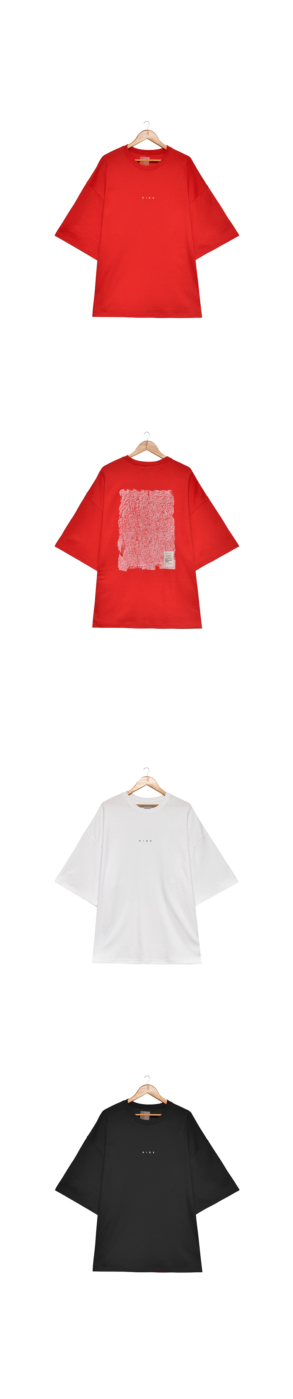 Tops :: Hide Square Print Loose Round-Tee 083 Tops :: Hide Square Print Loose Round-Tee 083